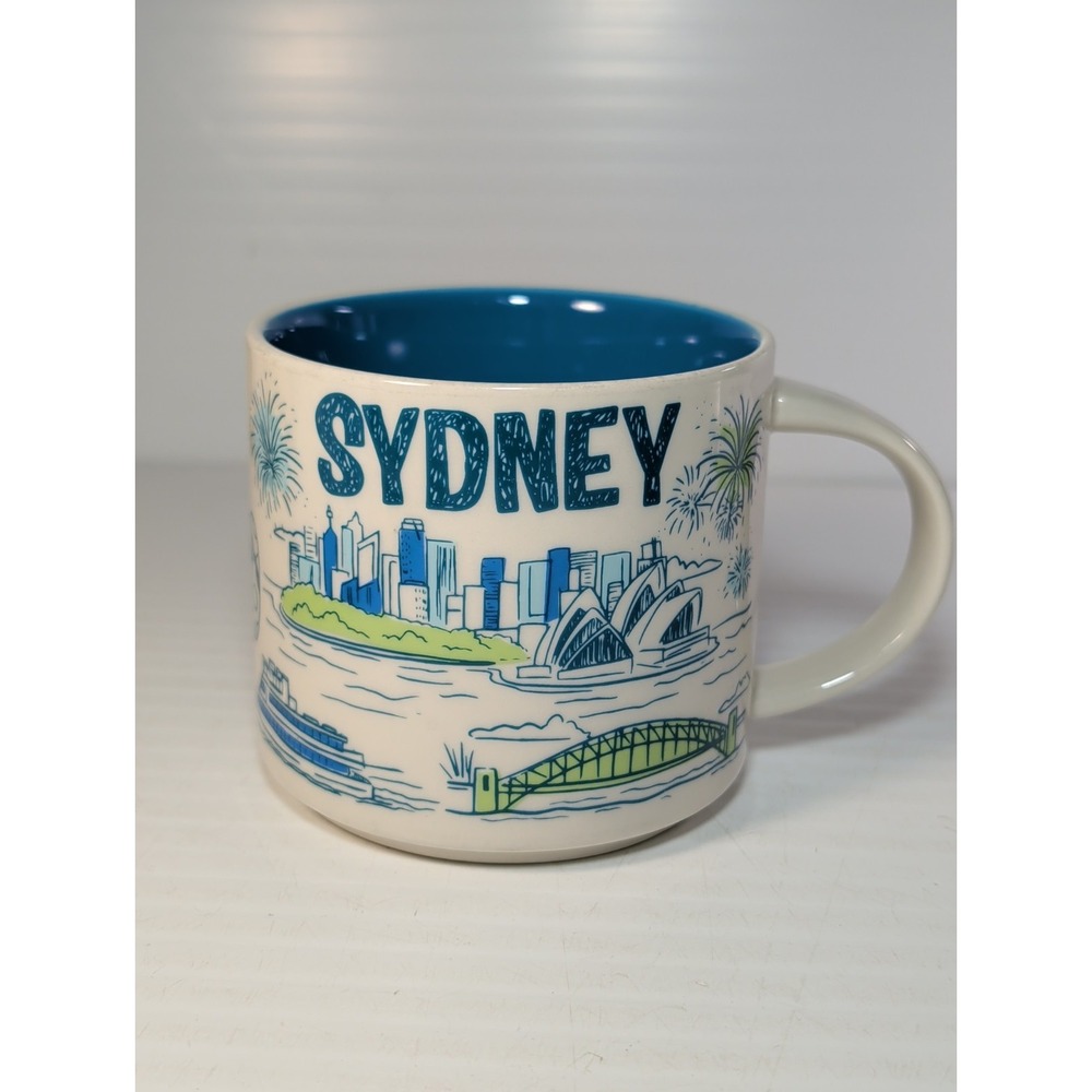 Starbucks Sydney Australia Mug Been There Series Across the Globe 14oz Blue